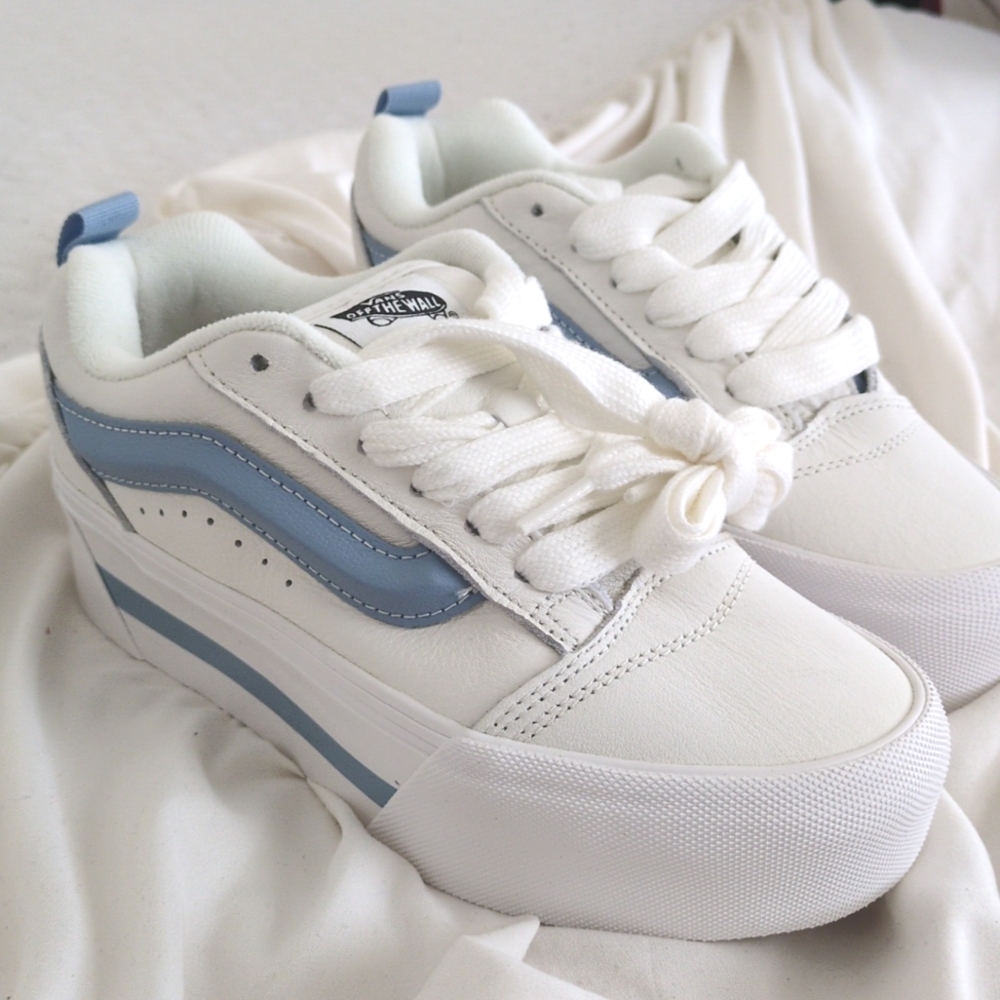 Vans Knu Stack Smarten Up White Platforms